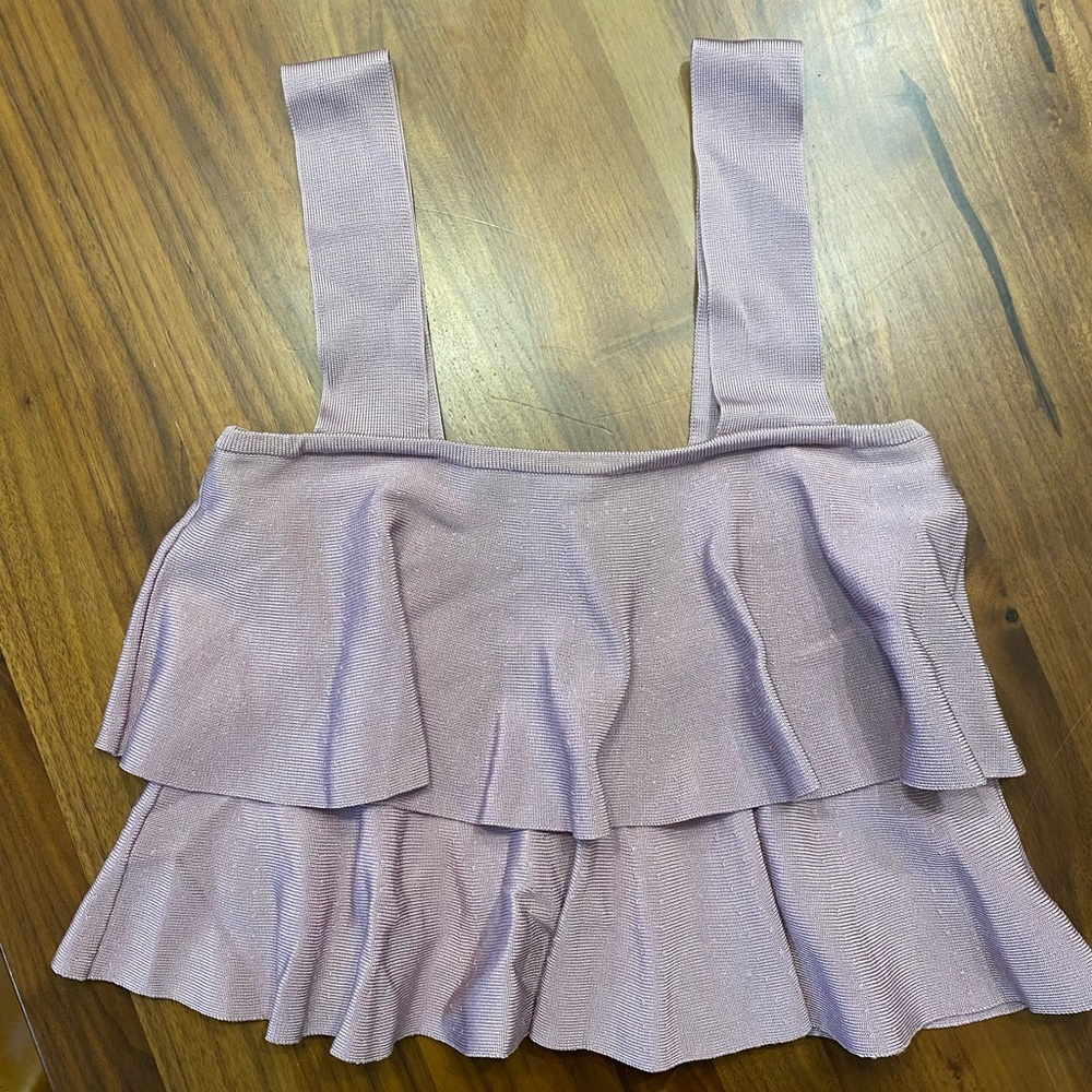 Lilac ruffled top